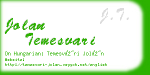 jolan temesvari business card